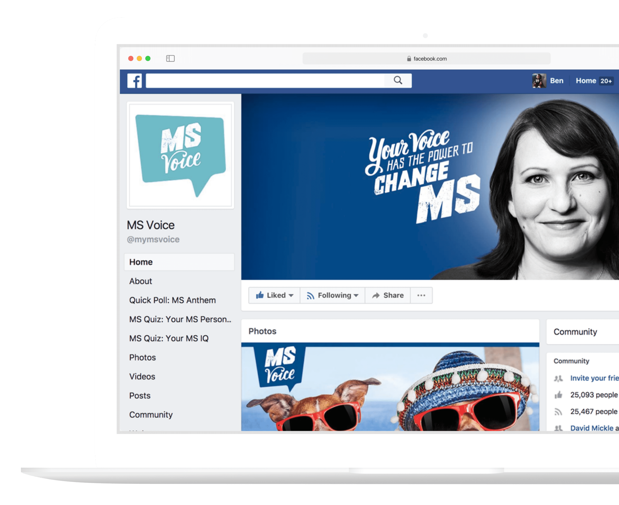 MS Voice Facebook Page