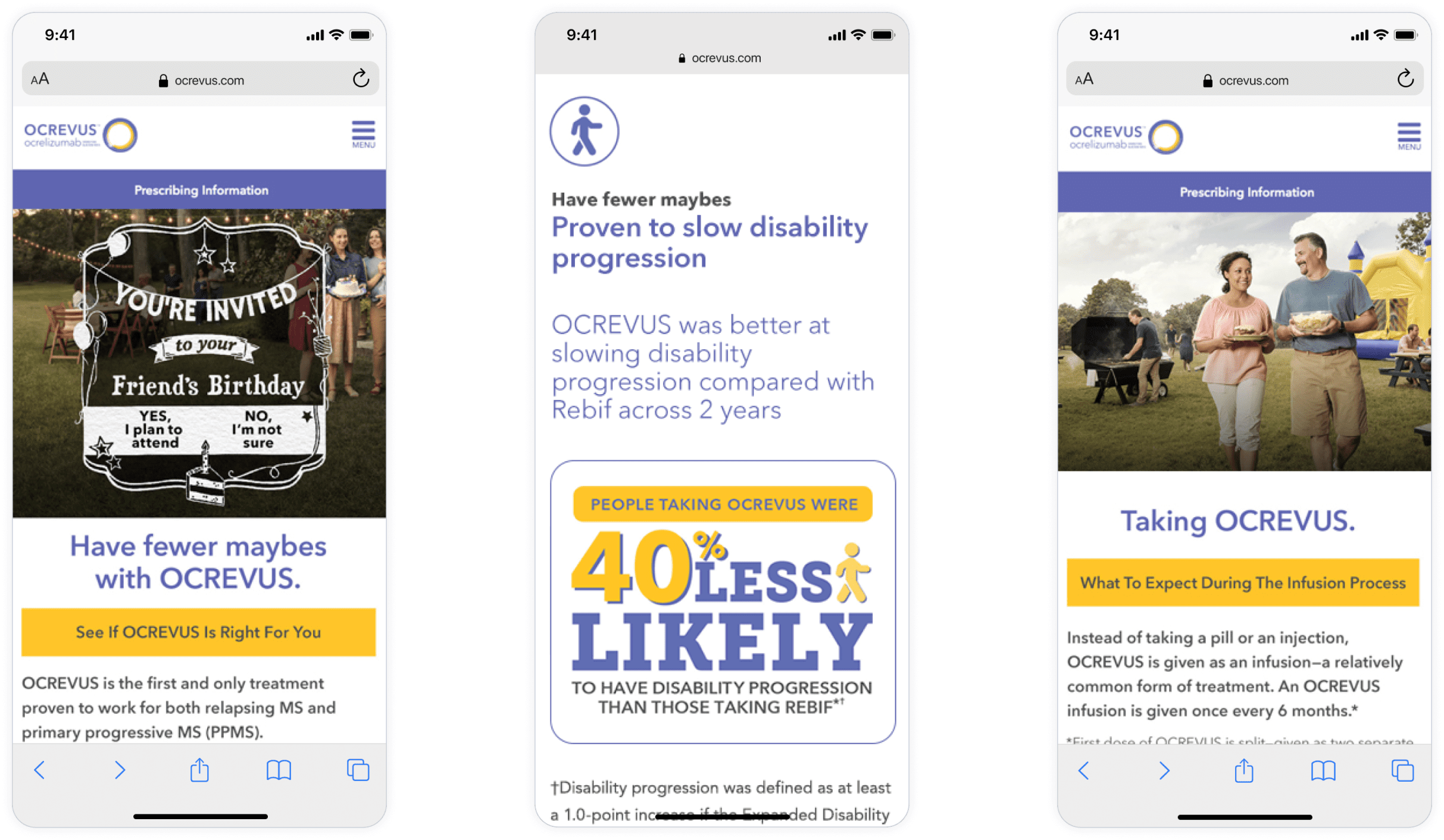 OCREVUS Mobile Patient Website