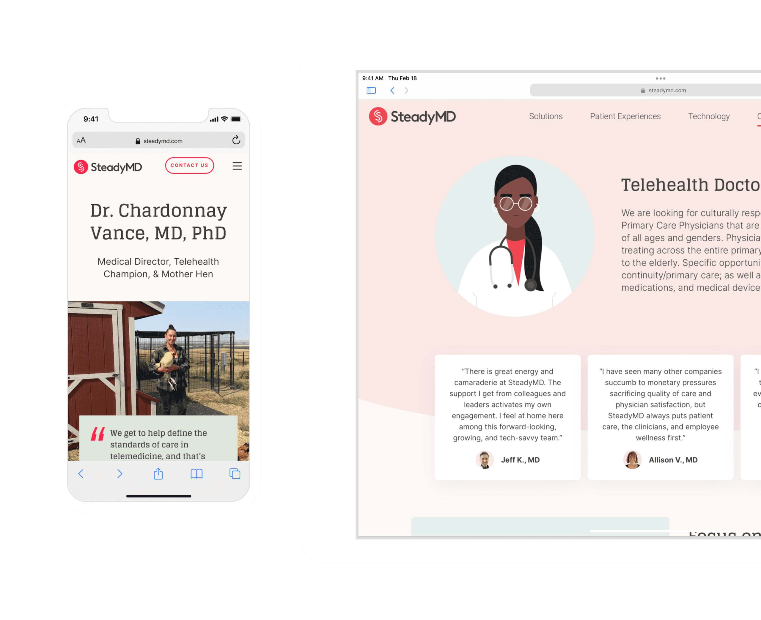 SteadyMD Clinician Pages