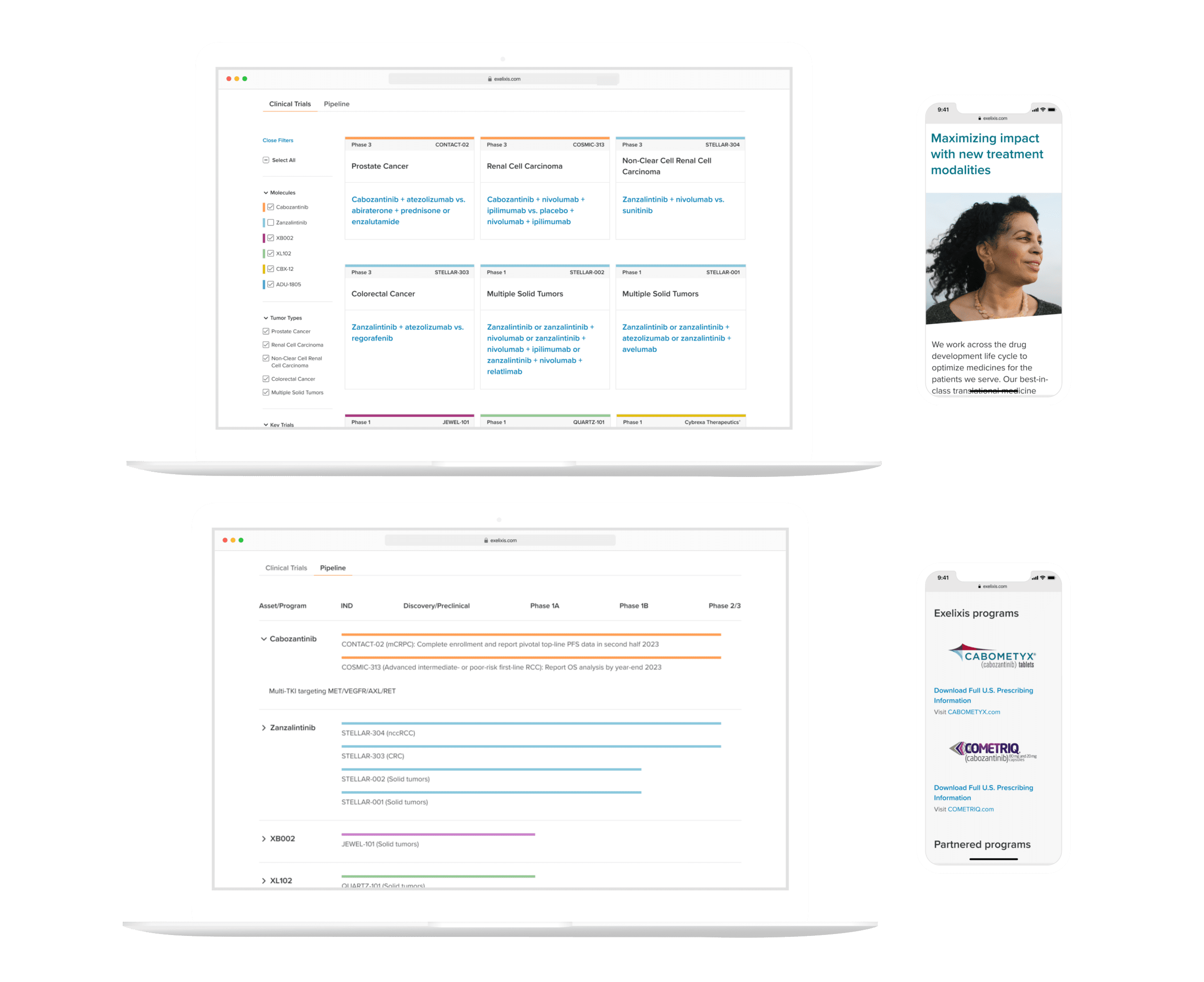 Exelixis Clinical and Pipeline Page