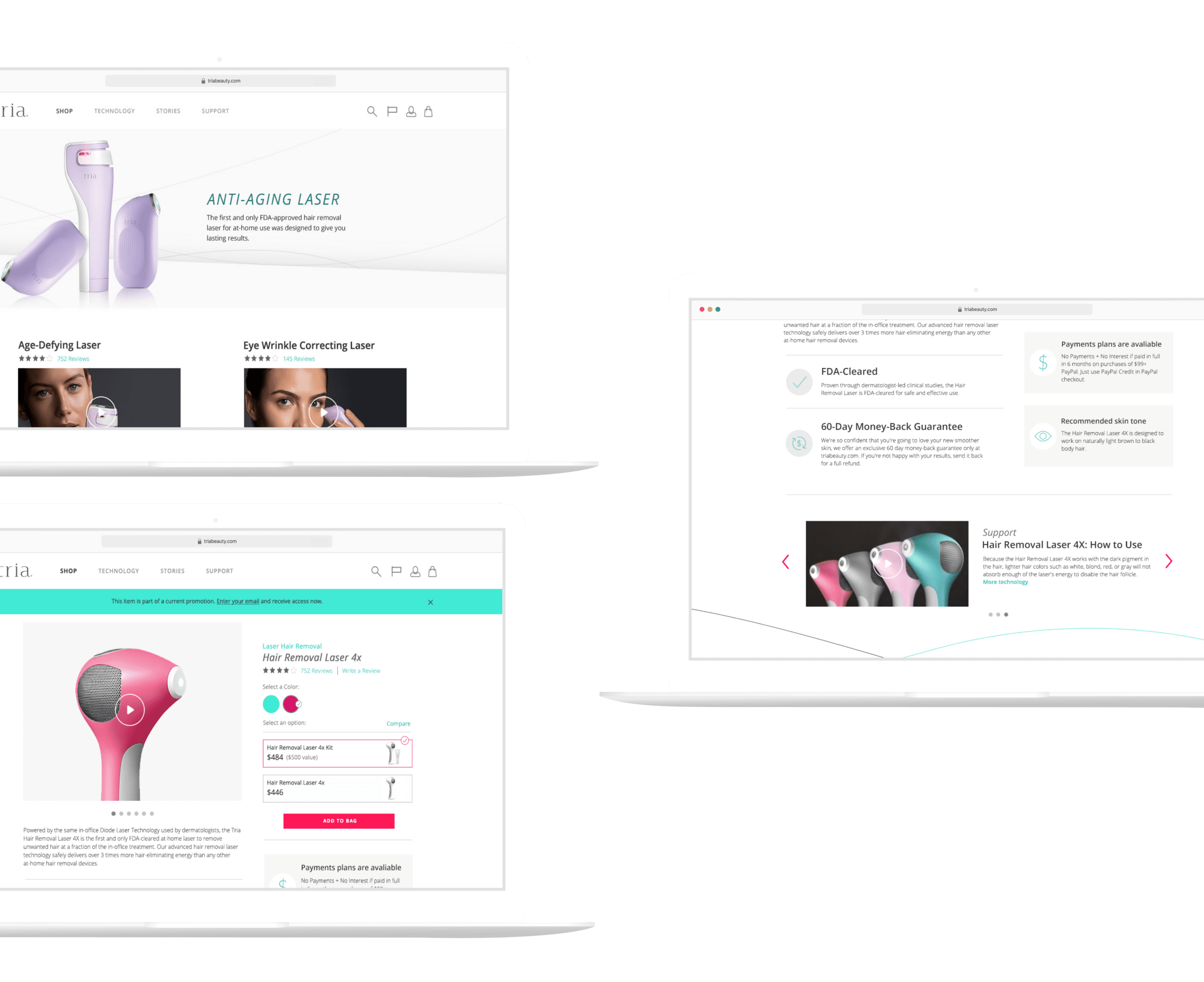 Tria Beauty eCommerce Website