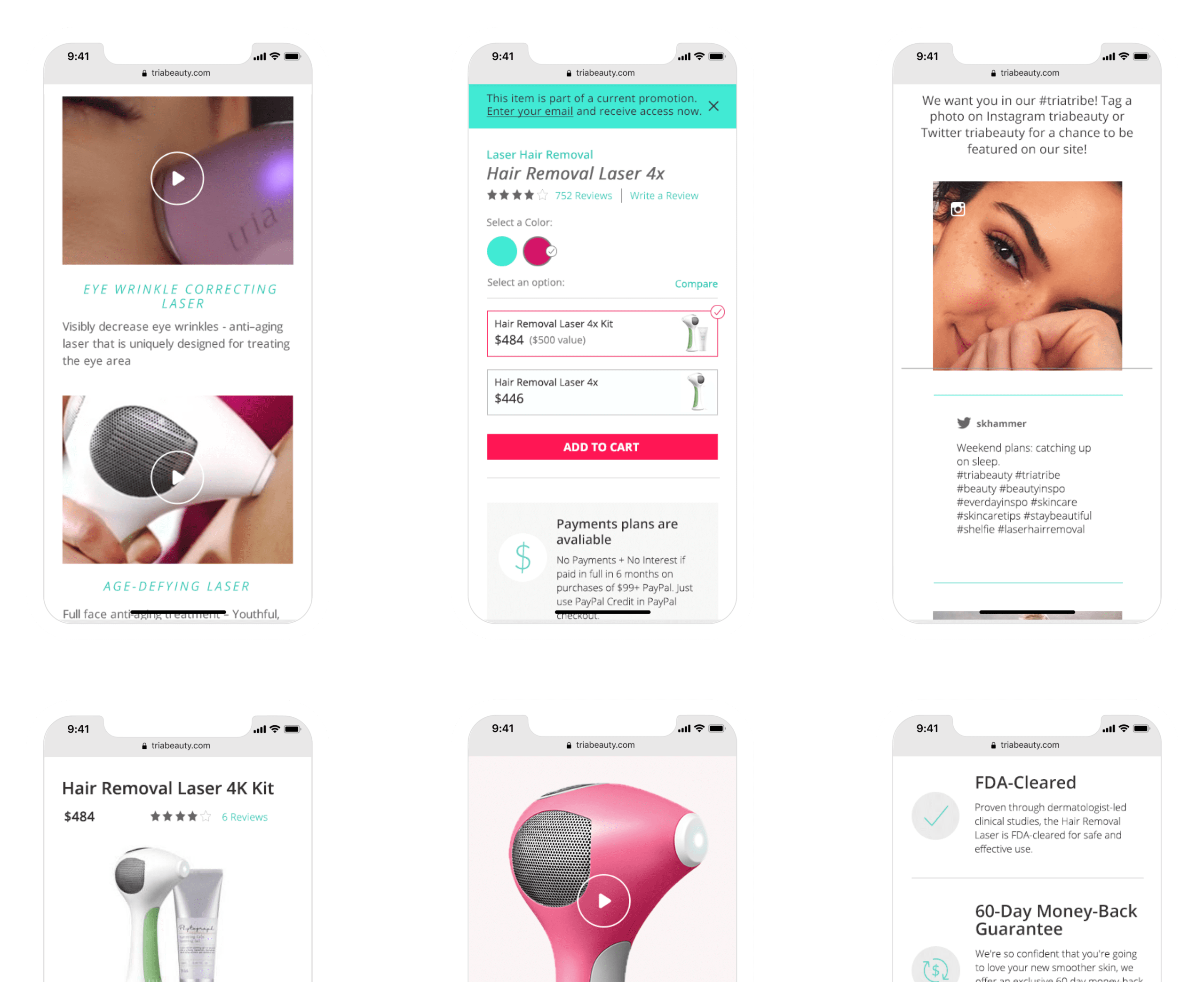 Tria Beauty eCommerce Website
